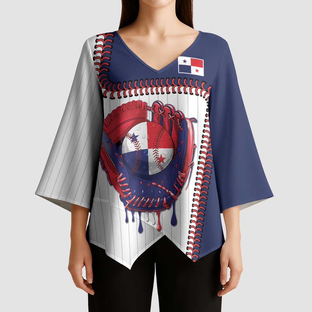 Custom Dripping Baseball Panama Kimono Sleeve Blouse
