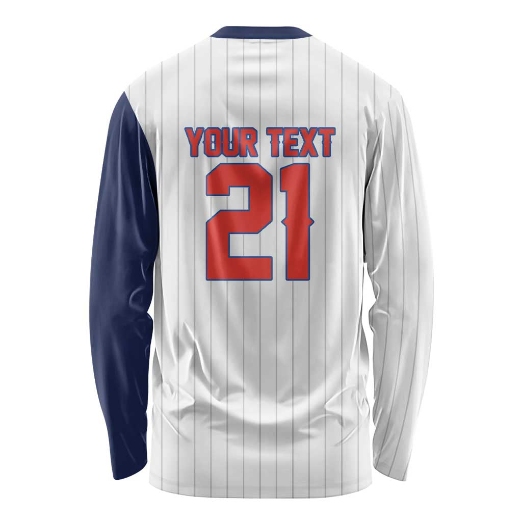 Custom Dripping Baseball Panama Long Sleeve Shirt