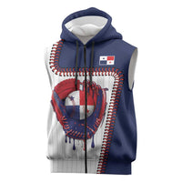 Custom Dripping Baseball Panama Sleeveless Zip Hoodie