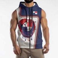 Custom Dripping Baseball Panama Sleeveless Zip Hoodie