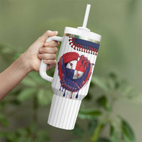 Custom Dripping Baseball Panama Tumbler With Handle
