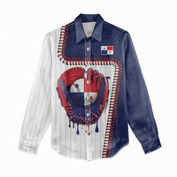 Custom Dripping Baseball Panama Women Casual Shirt