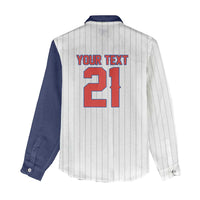 Custom Dripping Baseball Panama Women Casual Shirt
