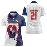 Custom Dripping Baseball Panama Women Polo Shirt