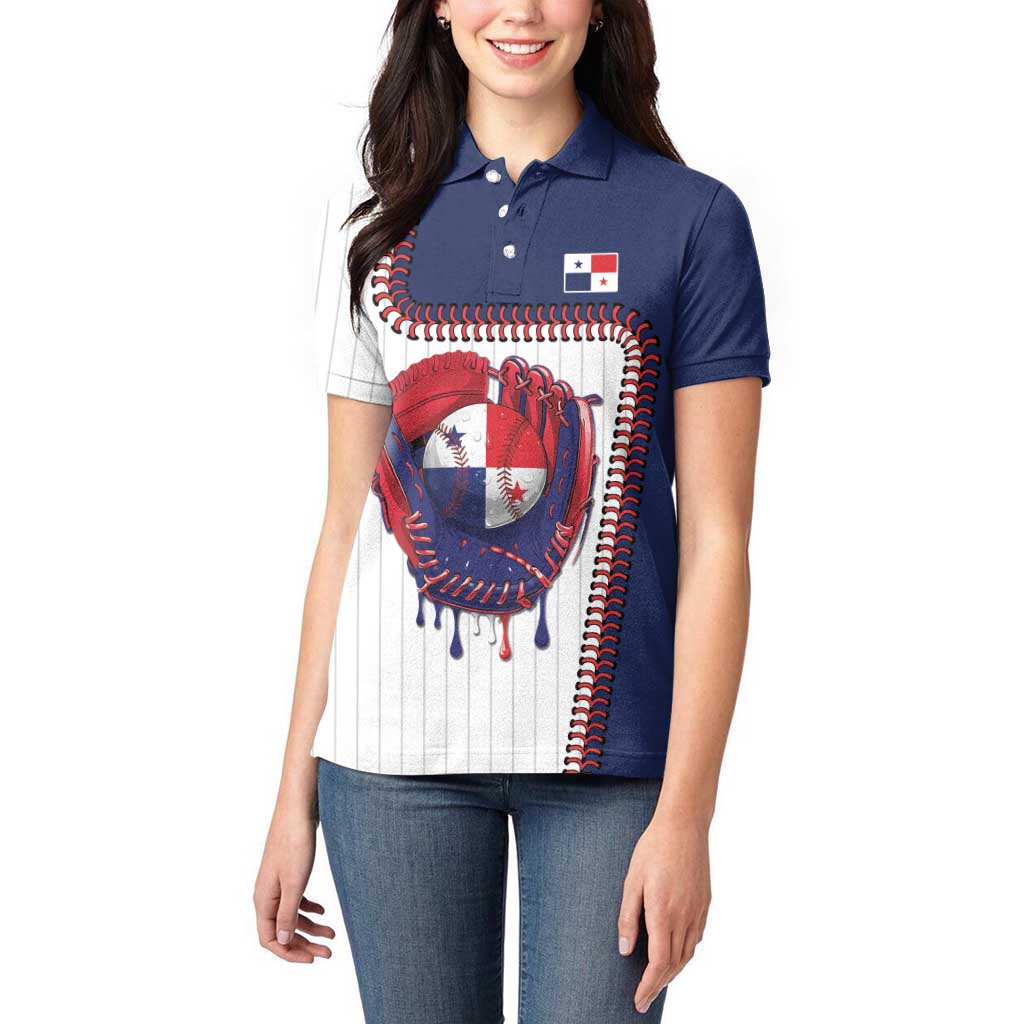 Custom Dripping Baseball Panama Women Polo Shirt