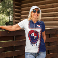 Custom Dripping Baseball Panama Women Polo Shirt