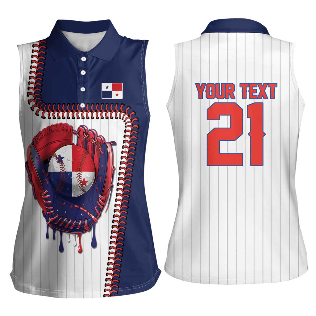 Custom Dripping Baseball Panama Women Sleeveless Polo Shirt