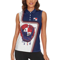 Custom Dripping Baseball Panama Women Sleeveless Polo Shirt