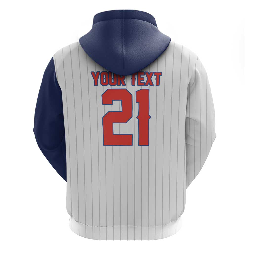 Custom Dripping Baseball Panama Zip Hoodie