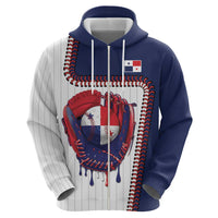Custom Dripping Baseball Panama Zip Hoodie