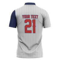 Custom Dripping Baseball Panama Zipper Polo Shirt