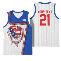 Custom Dripping Baseball Puerto Rico Basketball Jersey