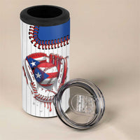 Custom Dripping Baseball Puerto Rico 4 in 1 Can Cooler Tumbler