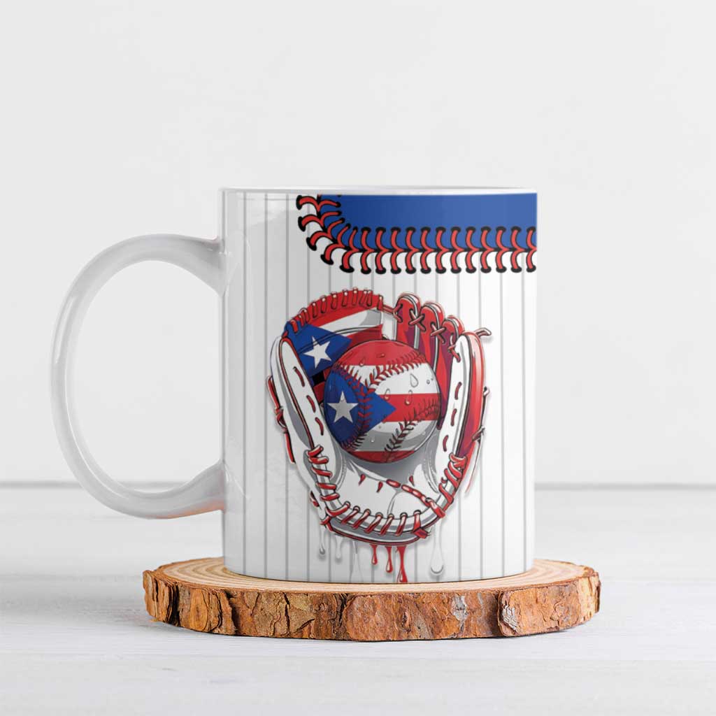 Custom Dripping Baseball Puerto Rico Ceramic Mug