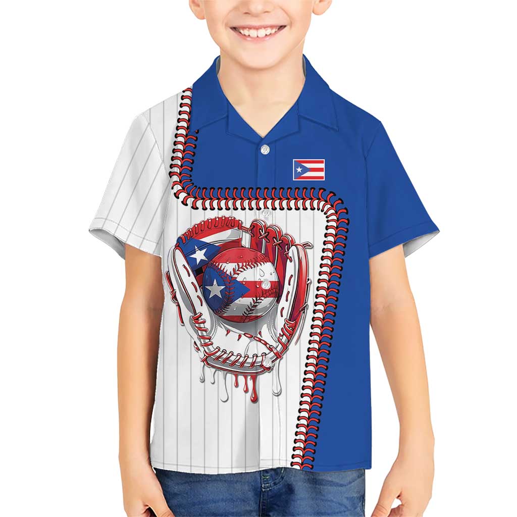 Custom Dripping Baseball Puerto Rico Hawaiian Shirt