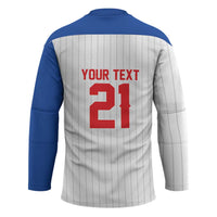 Custom Dripping Baseball Puerto Rico Hockey Jersey