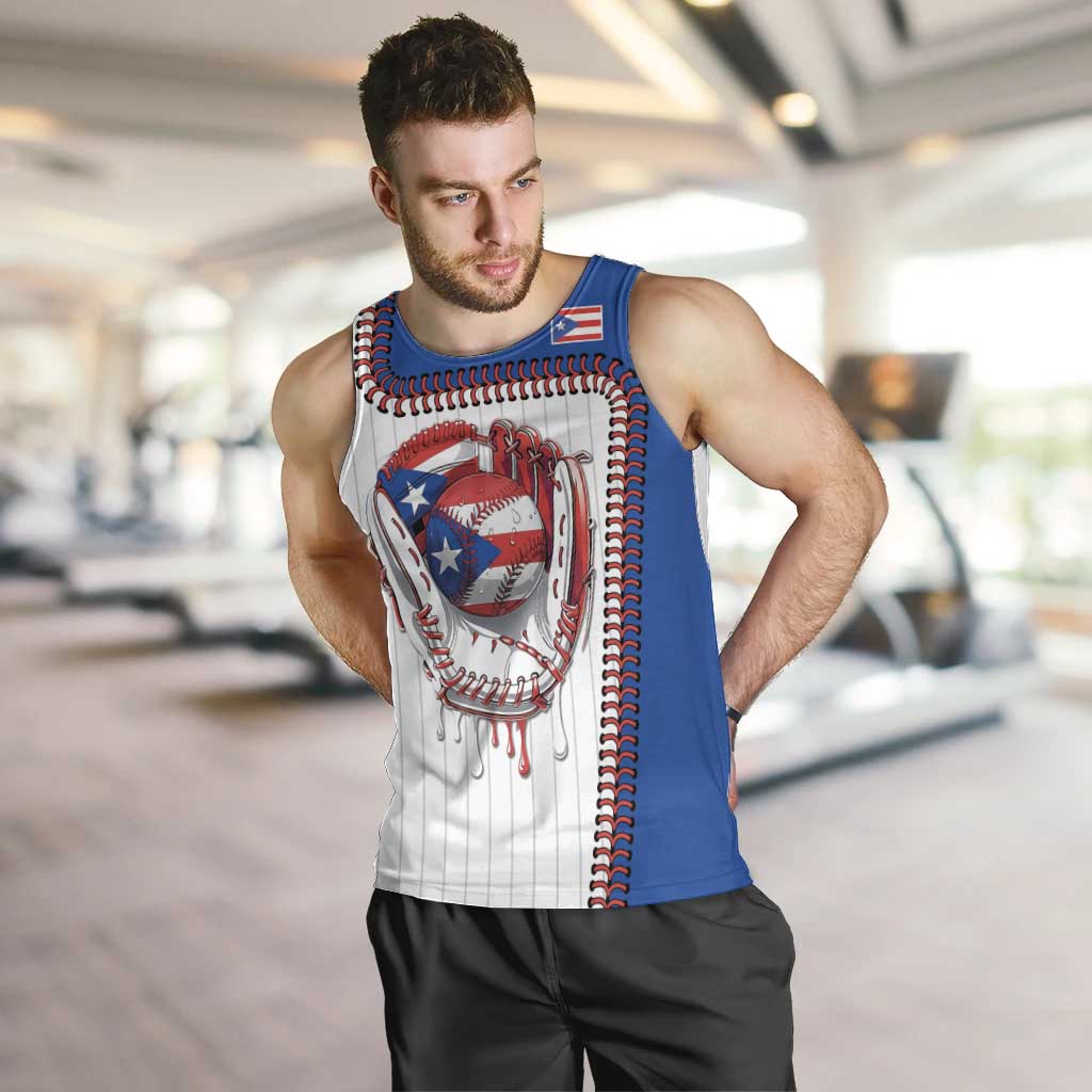 Custom Dripping Baseball Puerto Rico Men Tank Top