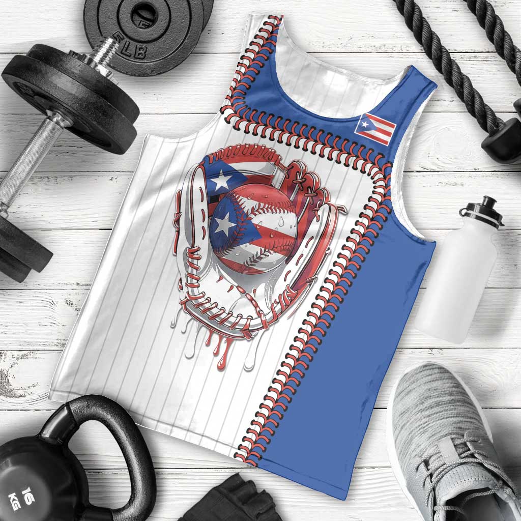 Custom Dripping Baseball Puerto Rico Men Tank Top