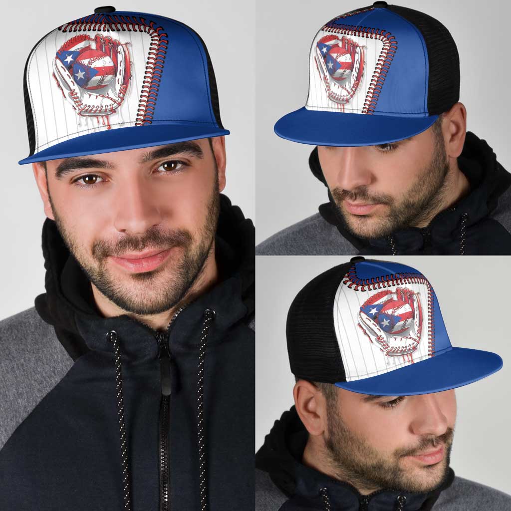 Dripping Baseball Puerto Rico Mesh Trucker Cap