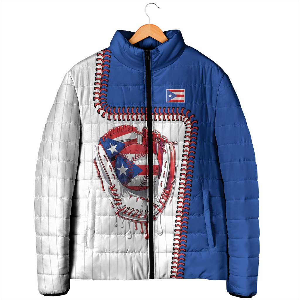 Custom Dripping Baseball Puerto Rico Padded Jacket