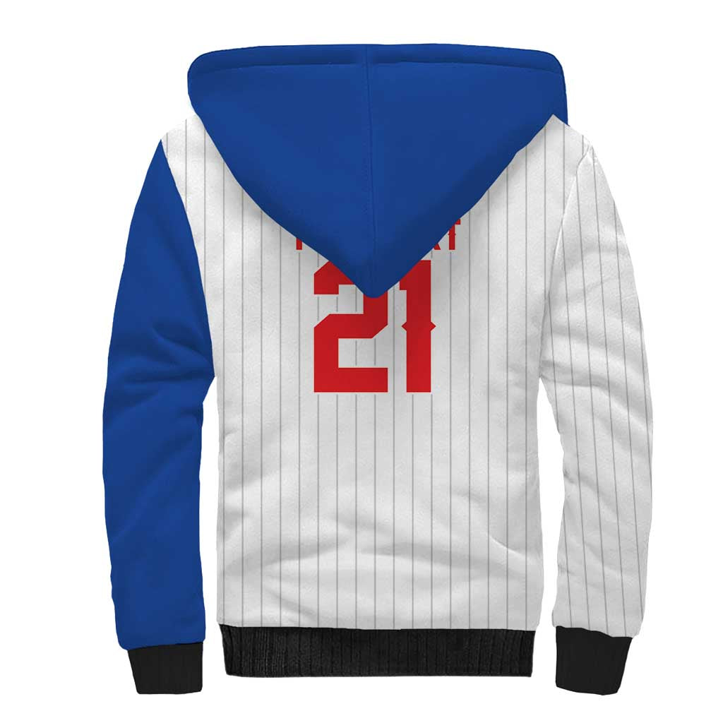 Custom Dripping Baseball Puerto Rico Sherpa Hoodie