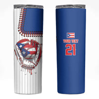 Custom Dripping Baseball Puerto Rico Skinny Tumbler
