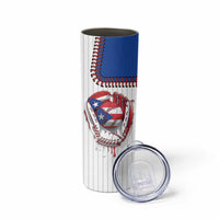 Custom Dripping Baseball Puerto Rico Skinny Tumbler