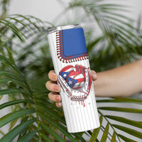 Custom Dripping Baseball Puerto Rico Skinny Tumbler