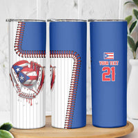 Custom Dripping Baseball Puerto Rico Skinny Tumbler