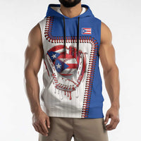 Custom Dripping Baseball Puerto Rico Sleeveless Hoodie