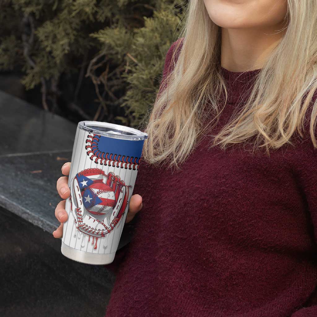 Custom Dripping Baseball Puerto Rico Tumbler Cup