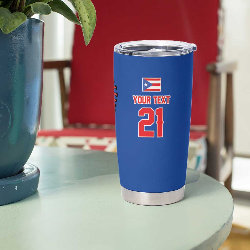 Custom Dripping Baseball Puerto Rico Tumbler Cup