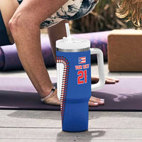 Custom Dripping Baseball Puerto Rico Tumbler With Handle