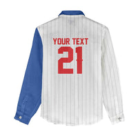 Custom Dripping Baseball Puerto Rico Women Casual Shirt