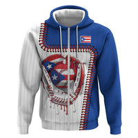 Custom Dripping Baseball Puerto Rico Zip Hoodie
