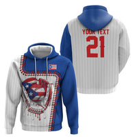 Custom Dripping Baseball Puerto Rico Zip Hoodie