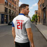 Custom Dripping Baseball Puerto Rico Zipper Polo Shirt