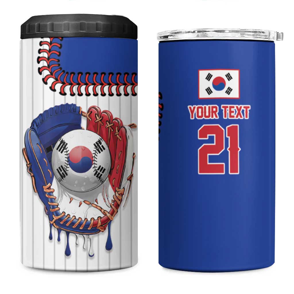 Custom Dripping Baseball South Korea 4 in 1 Can Cooler Tumbler