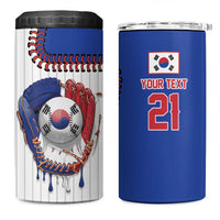 Custom Dripping Baseball South Korea 4 in 1 Can Cooler Tumbler