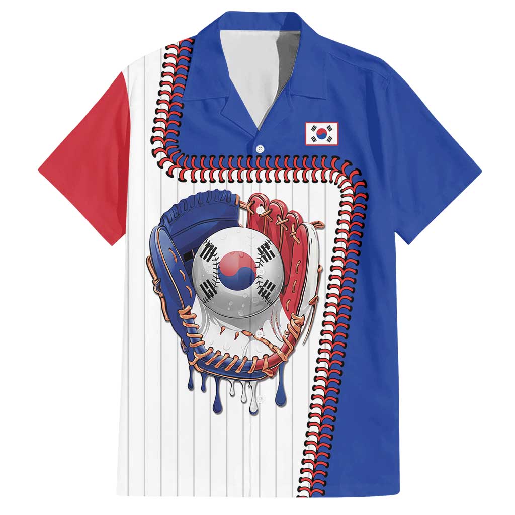 Custom Dripping Baseball South Korea Hawaiian Shirt