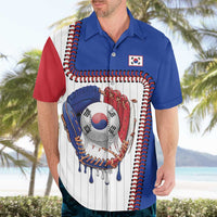 Custom Dripping Baseball South Korea Hawaiian Shirt