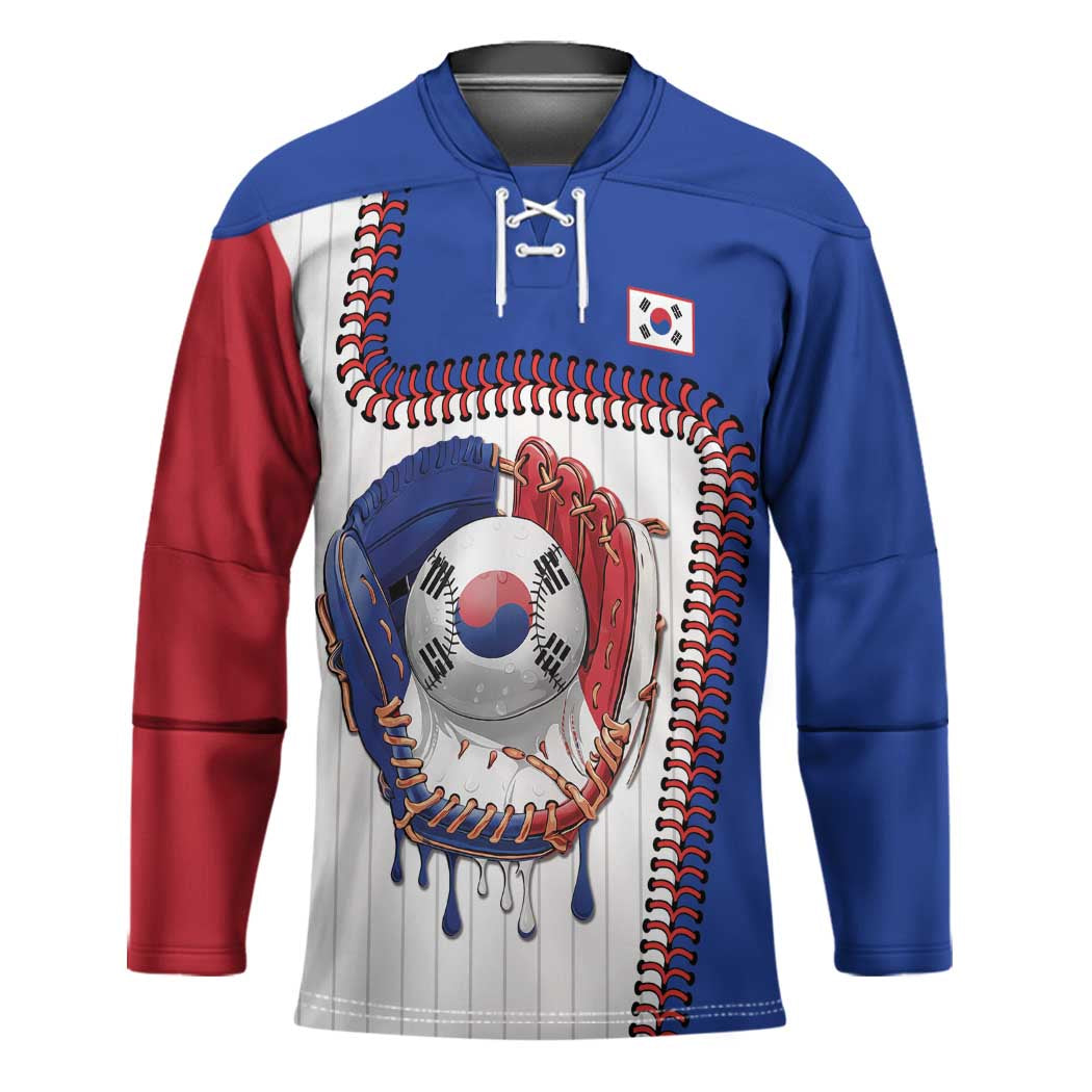 Custom Dripping Baseball South Korea Hockey Jersey