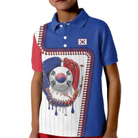 Custom Dripping Baseball South Korea Kid Polo Shirt
