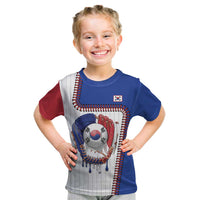Custom Dripping Baseball South Korea Kid T Shirt