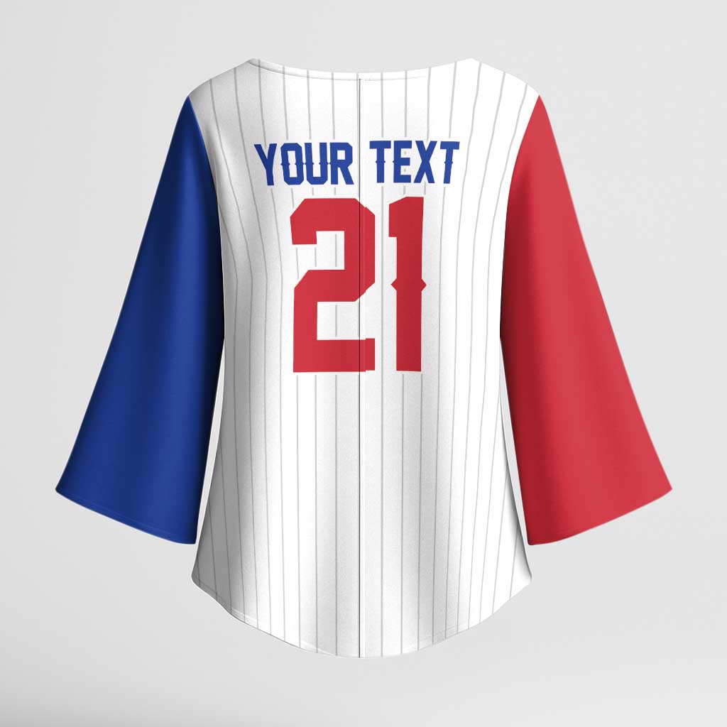 Custom Dripping Baseball South Korea Kimono Sleeve Blouse