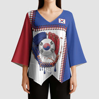 Custom Dripping Baseball South Korea Kimono Sleeve Blouse