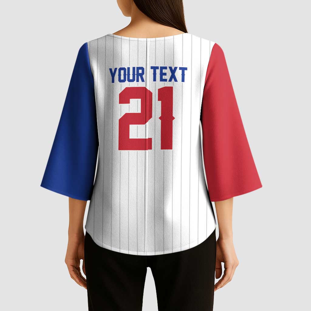 Custom Dripping Baseball South Korea Kimono Sleeve Blouse