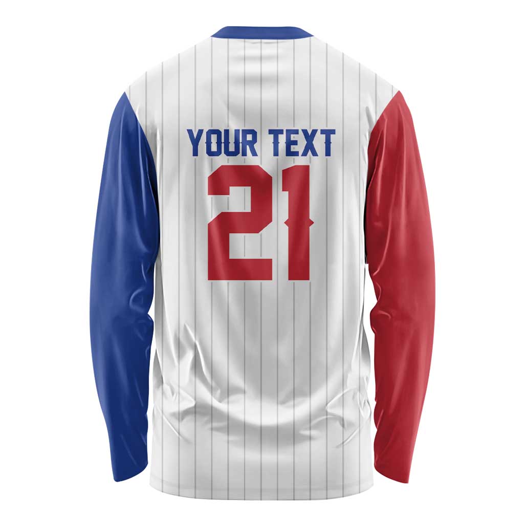 Custom Dripping Baseball South Korea Long Sleeve Shirt