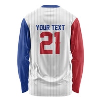Custom Dripping Baseball South Korea Long Sleeve Shirt