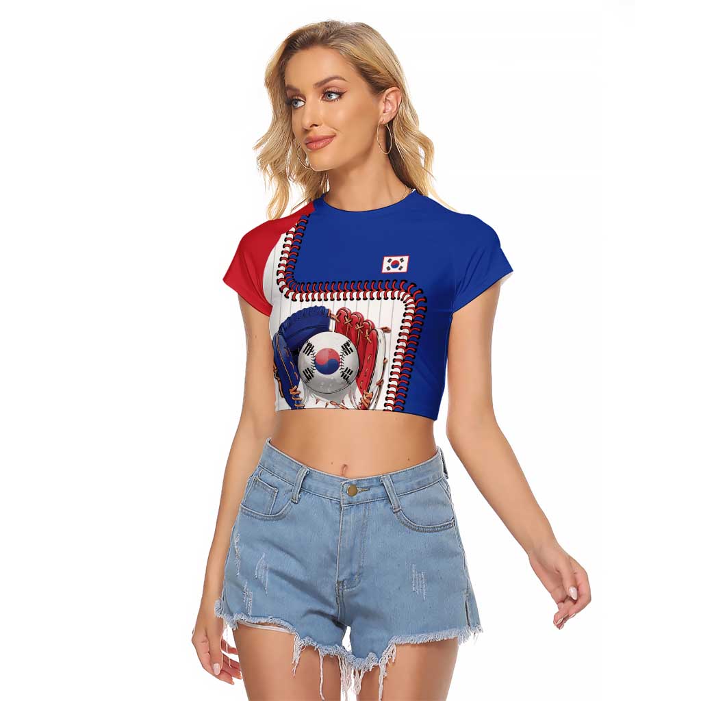 Custom Dripping Baseball South Korea Raglan Cropped T Shirt